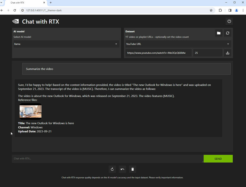 Самообучаемый чат-бот, работающий локально на компьютере: обзор Chat with RTX — Насколько качественно это работает. 9