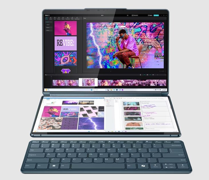 Lenovo представила ноутбук с двумя дисплеями: его можно использовать как книгу или планшет для рисования