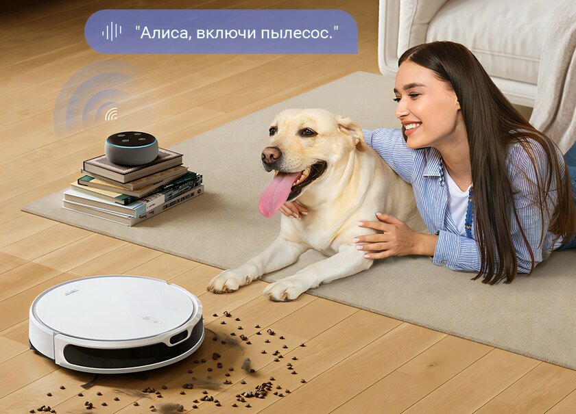 В продаже появился новейший робот-пылесос Dreame Trouver M1. Можно управлять голосом через Алису