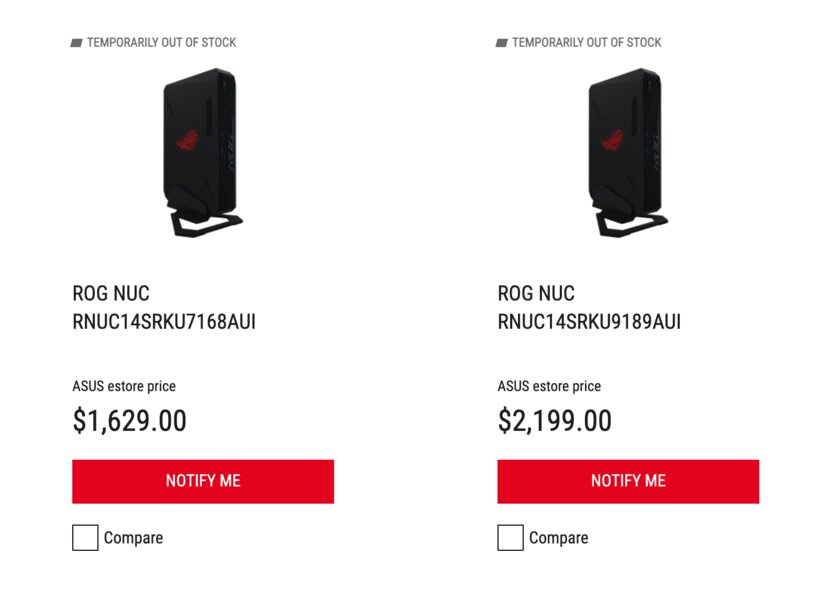 ASUS представила новые NUC-системы: с RTX 4070, мощным процессором и заоблачной ценой