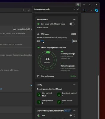 Microsoft позволит пользователям решать, сколько оперативной памяти должен потреблять Edge