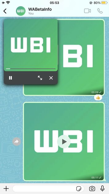 В WhatsApp появилась функция «картинка в картинке» для видео