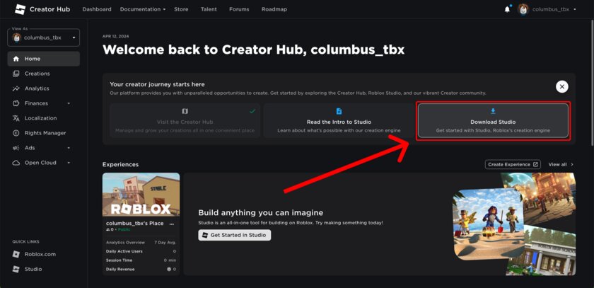 Как создать игру в Roblox