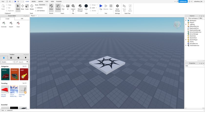 Как создать игру в Roblox — Обзор интерфейса. 4