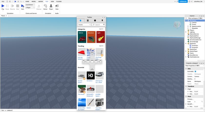 Как создать игру в Roblox — Обзор интерфейса. 13