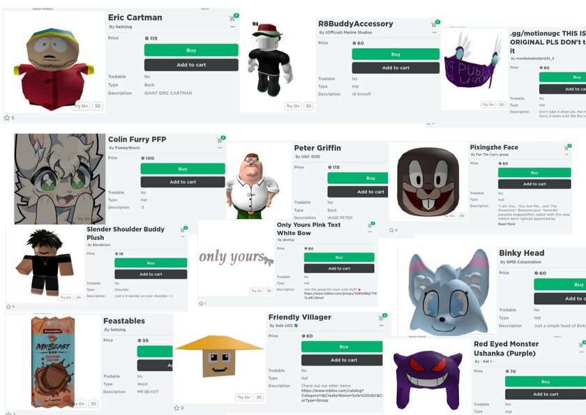 Roblox открыла доступ к маркетплейсу для всех желающих: теперь это свалка ужасных ассетов