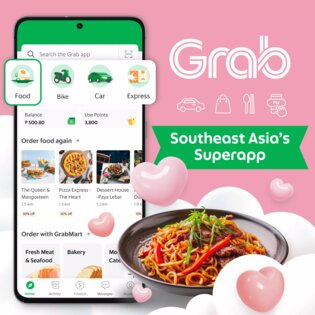 Grab – такси и доставка еды 5.389.0. Скриншот 1