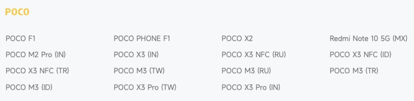 Xiaomi признала устаревшими 8 смартфонов Mi, Redmi и POCO: обновлений для них больше не будет