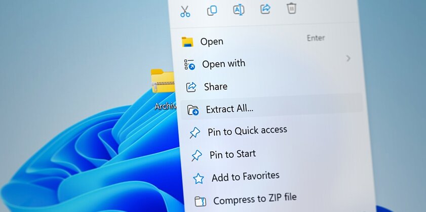 Windows 11 научилась создавать архивы TAR и 7Z: пока не для всех