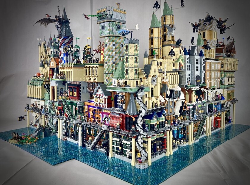 Фанат воссоздал локации Гарри Поттера из LEGO: получилось масштабно