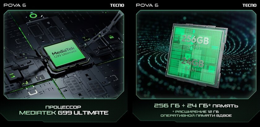 TECNO анонсировала старт продаж POVA 6 и POVA 6 Neo: со стильным дизайном и адекватной ценой