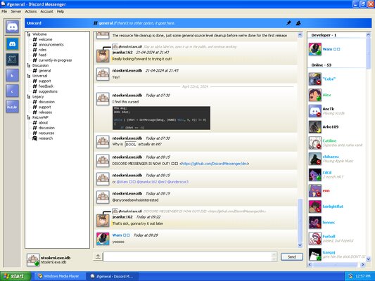 Так выглядит Discord для Windows 2000 — это реальная программа, а не концепт