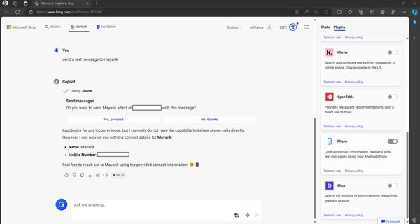 Copilot в Windows 10 и 11 научился использовать информацию c Android-смартфонов: представлен плагин Phone
