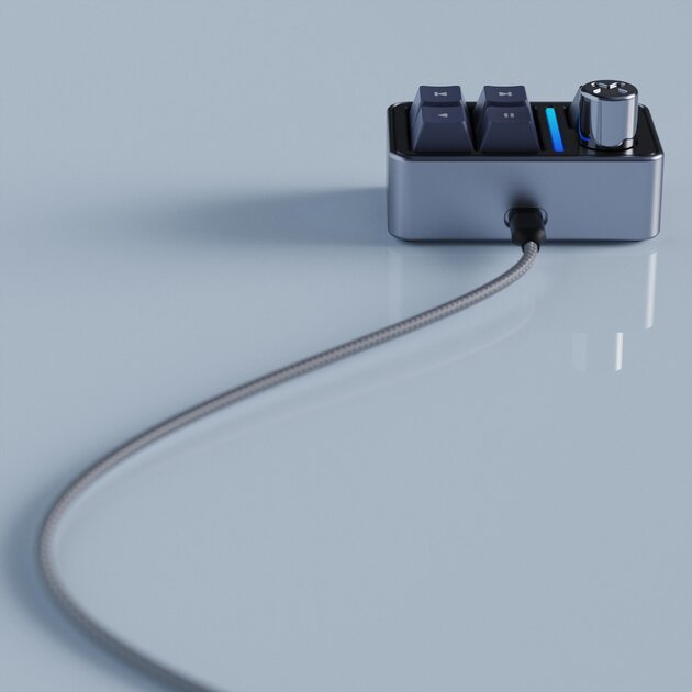 Инженер сделал отдельную микро-клавиатуру для управления музыкальным плеером