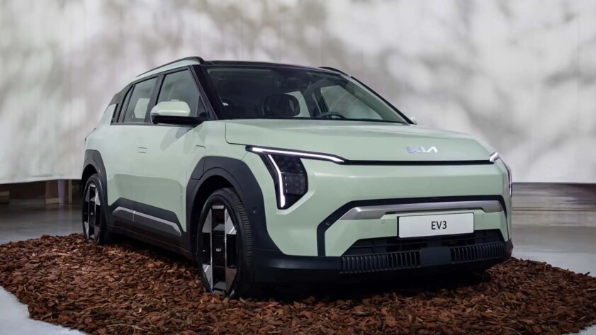Kia представила стильный электрический кроссовер EV3 с запасом хода до 600 км