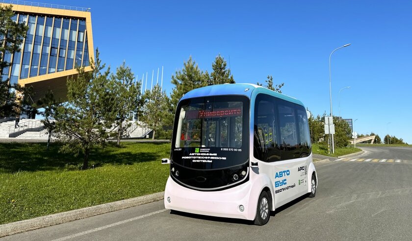 В Иннополисе заработал беспилотный автобус: три километра за 20 минут
