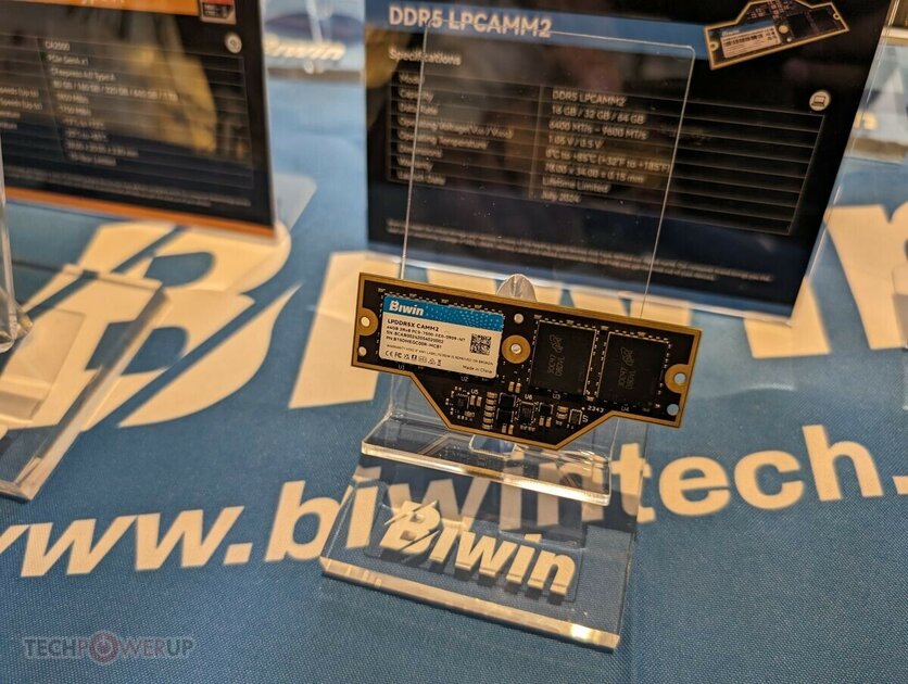 Оперативная память LPCAMM2 набирает обороты: на Computex 2024 представили новые модели для глобального рынка ПК и ноутбуков