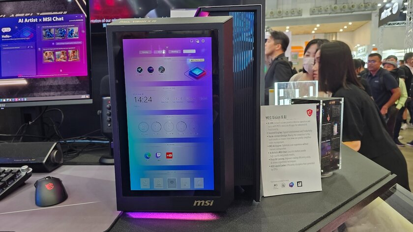 Сюда можно поставить RTX 5090: MSI представила корпус ПК со встроенным 13-дюймовым дисплеем