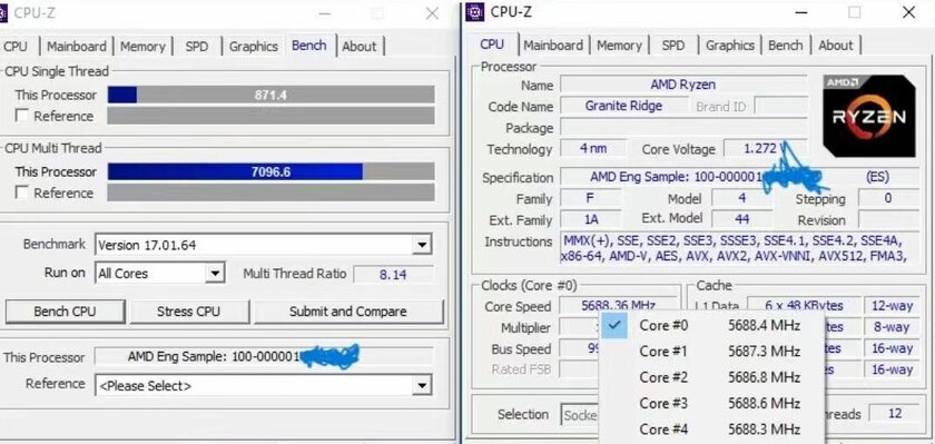 Появились первые тесты процессора Ryzen 5 9600X: он всего на 12% мощнее Ryzen 5 7600X