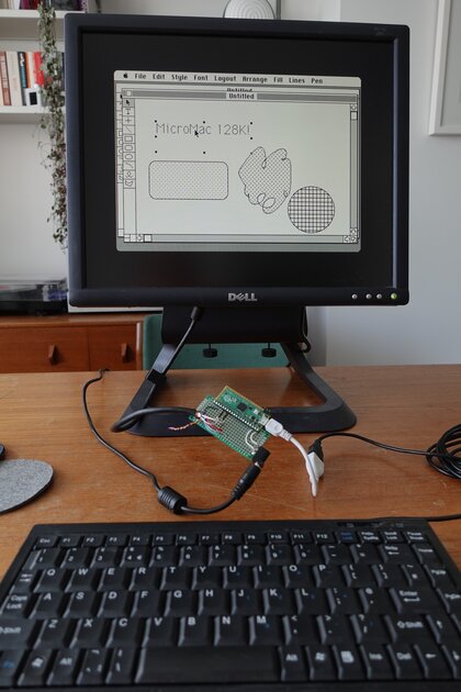 Программист воссоздал Macintosh 128K на Raspberry Pi Pico: это обошлось всего в 7 долларов