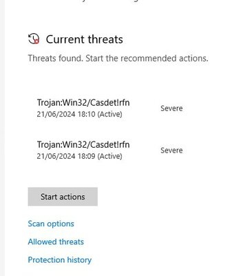 Windows Defender помечает как вирус и удаляет безобидный TXT-файл с этой строчкой