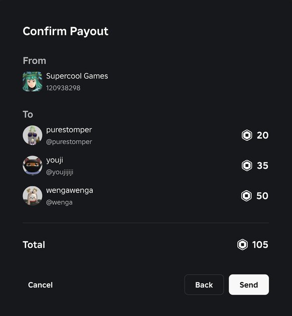 Создатели Roblox выпустили систему распределения прибыли внутри группы разработчиков