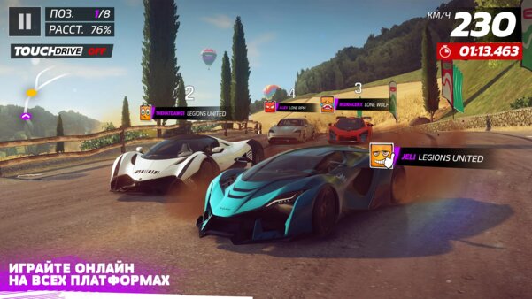Зрелищные заезды и сотни автомобилей: релиз кроссплатформенной гонки Asphalt Legends Unite