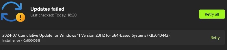 Обновление KB5040442 для Windows 11 вызывает массу проблем: даже во время установки