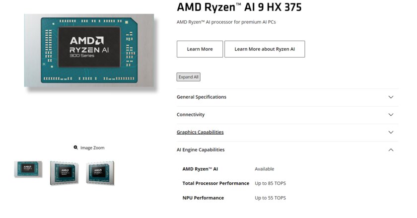 Быстрейший NPU на сегодняшний день: AMD представила Ryzen AI 9 HX 375
