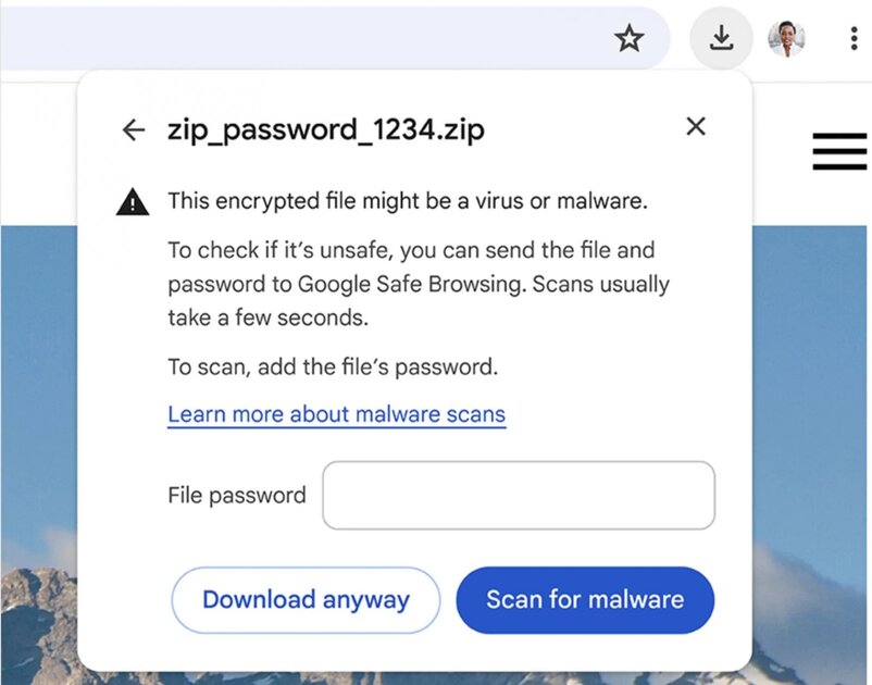 Chrome научился проверять запароленные архивы на вирусы. Вот как это включить