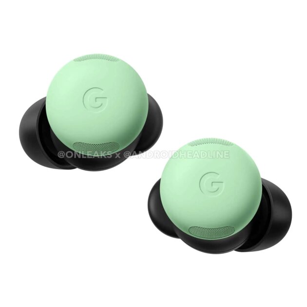Инсайдеры показали Google Pixel Buds Pro 2 в четырёх цветах корпуса. Мятные — самые стильные