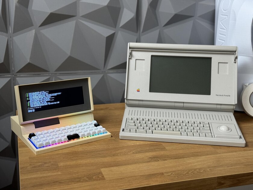 Инженер построил кастомный ПК в стиле Macintosh Portable: с «механикой» и RGB-подсветкой