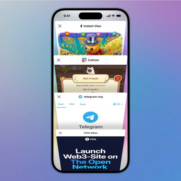 Telegram представил Web3-браузер и собственный Mini App Store: всё в одном приложении