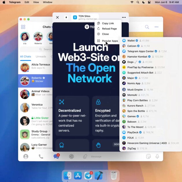 Telegram представил Web3-браузер и собственный Mini App Store: всё в одном приложении