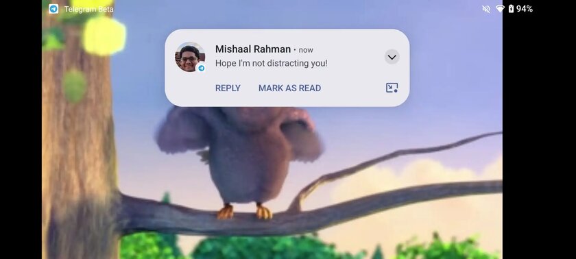 Android научится сжимать уведомления во время просмотра видео, чтобы не мешали. Вот как выглядит