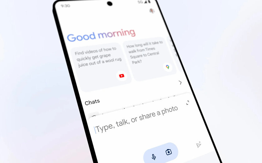 Gemini на Android обновил свой визуал: окно чат-бота теперь умное и светится