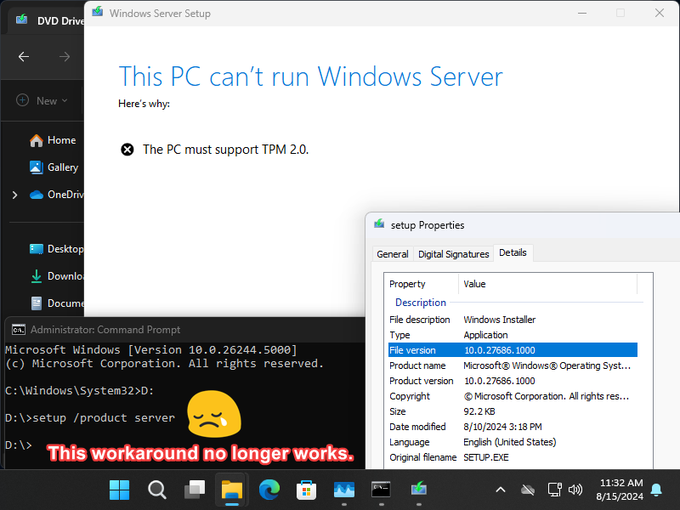 Разработчики Windows 11 начали бороться с устройствами, не соответствующими системным требованиям ОС