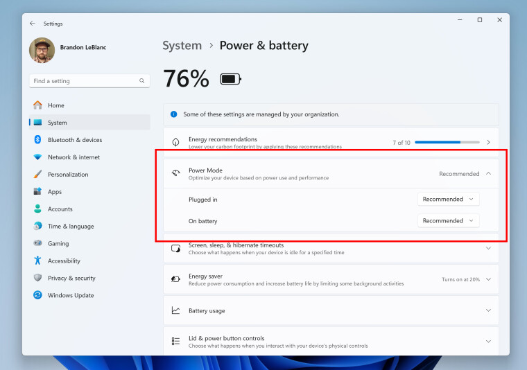 Microsoft сделает Windows 11 более энергоэффективной: в системе появится специальный режим