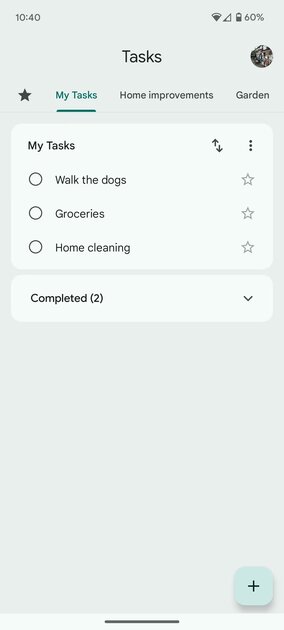 Запущен редизайн Google Задач на Android: интерфейс стал карточным, нижняя панель исчезла