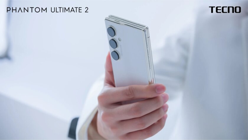 Tecno показала концепт Phantom Ultimate 2: складного смартфона с тремя сегментами дисплея