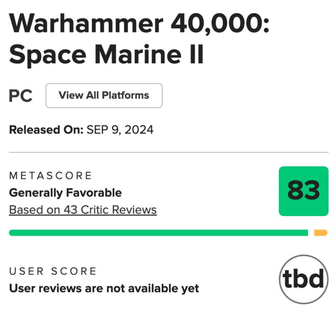 Зубодробительный шутер Warhammer 40,000: Space Marine 2 получил высокие оценки критиков. Но пройти игру можно за 8 часов