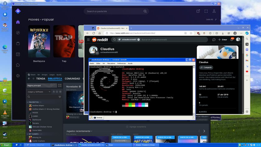 Arch Linux в стиле Windows 7 вы уже видели, пришло время Debian с интерфейсом Windows XP