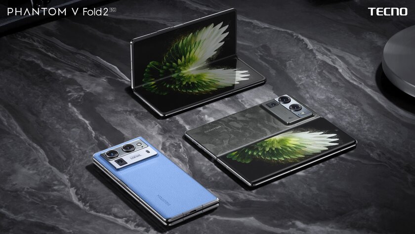 И раскладушка, и книжка: Tecno представила складные смартфоны Phantom V2 и новый стилус к ним