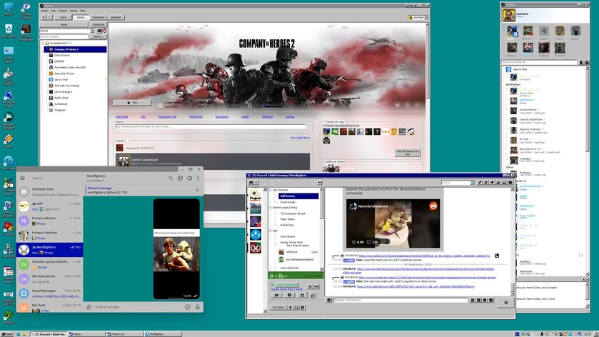 Разыграйте друзей: программист показал, как превратить Telegram, Steam и Discord в программы 90-х годов