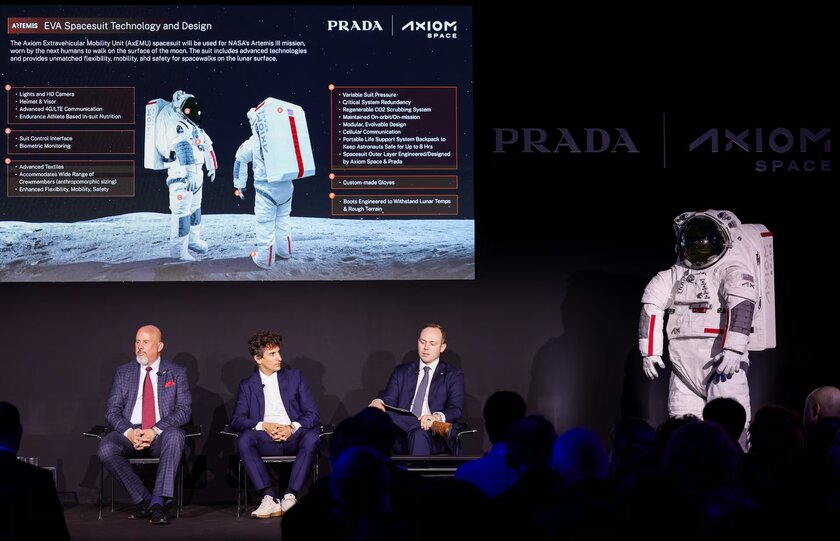 Prada показала скафандр, в котором астронавты NASA высадятся на Луну в 2026 году