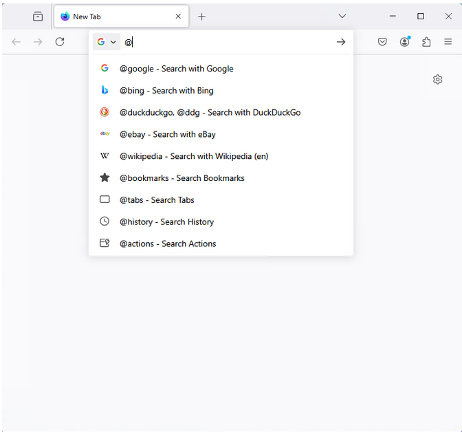Firefox тестирует адресную строку с кнопкой выбора поисковой системы