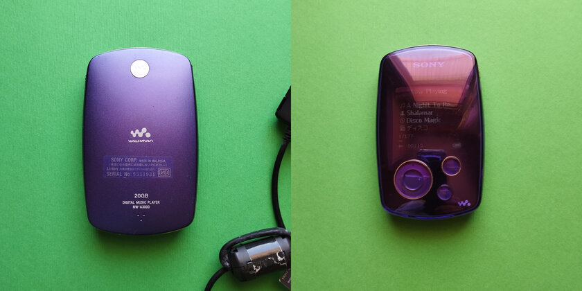 Этот «наггетс» — Sony Walkman NW-A3000 (2005 год). Его прозвали именно так из-за необычной формы