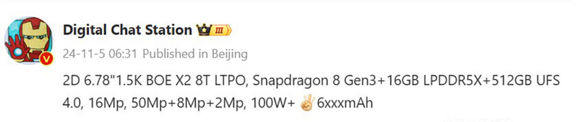 OnePlus Ace 5 Pro будет выпущен как самый дешевый смартфон на базе Snapdragon 8 Elite