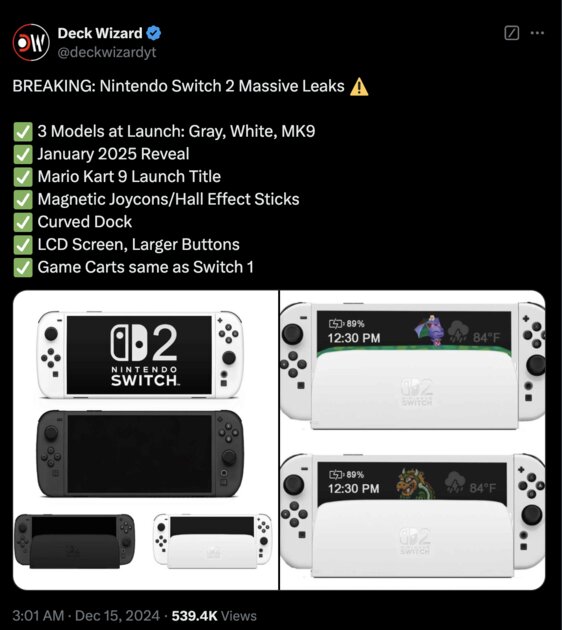 Фанатский концепт Nintendo Switch 2 приняли за слив секретных рендеров