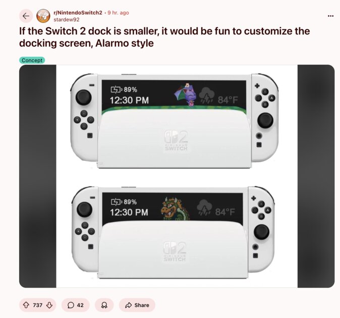 Фанатский концепт Nintendo Switch 2 приняли за слив секретных рендеров